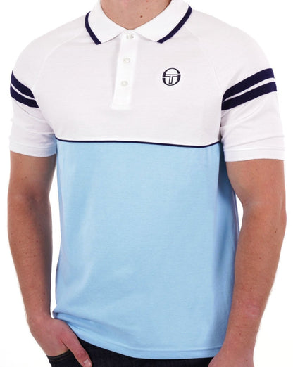 Sergio Tacchini Orion Poloshirt Weiß/Himmelblau