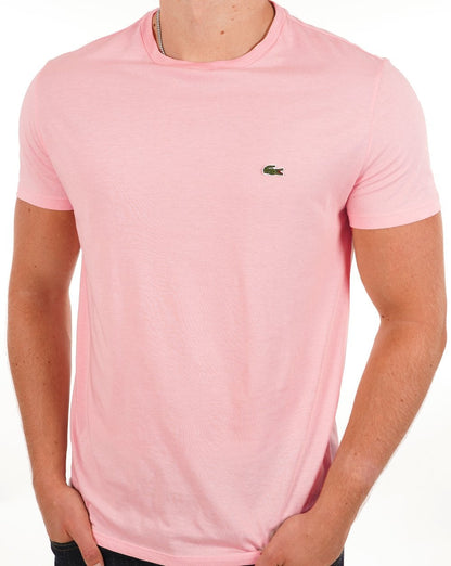 Lacoste – T-Shirt aus Pima-Baumwolle, Rosa