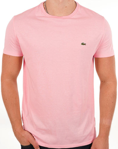Lacoste – T-Shirt aus Pima-Baumwolle, Rosa