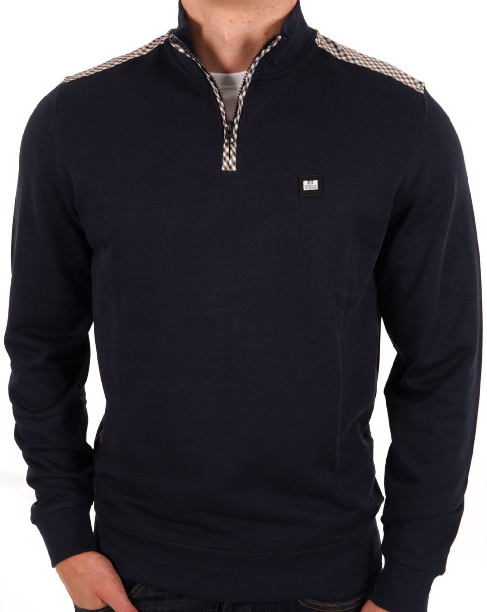 Weekend Offender Viertelreißverschluss, Marineblau