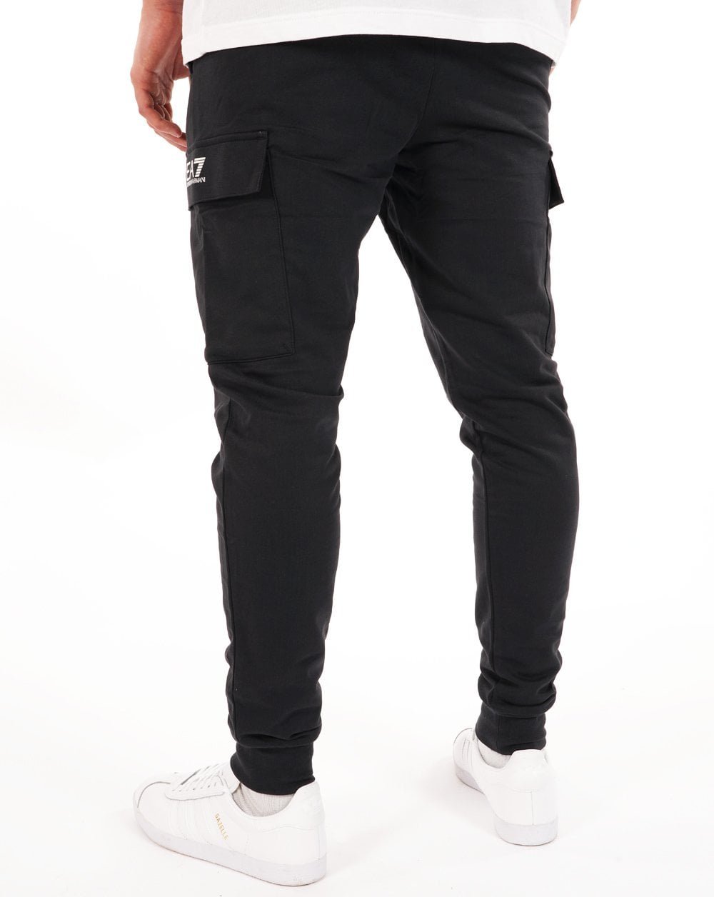 EA7 Emporio Armani Baumwoll-Cargohose Marineblau