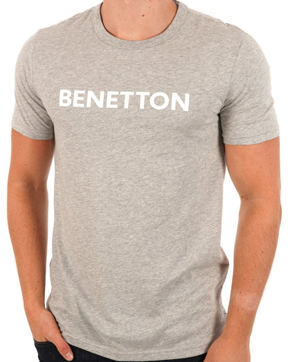 Benetton Logo T-Shirt Grau
