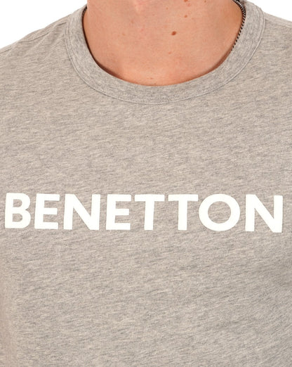 Benetton Logo T-Shirt Grau