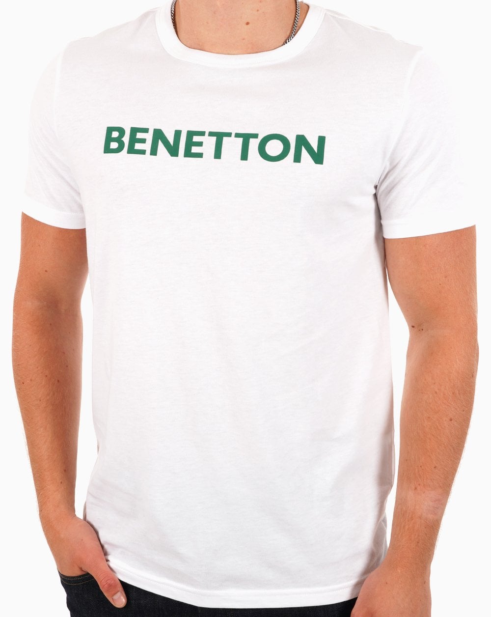 Benetton Logo T-shirt White/Green