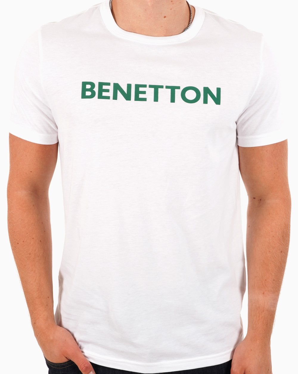 Benetton Logo T-shirt White/Green