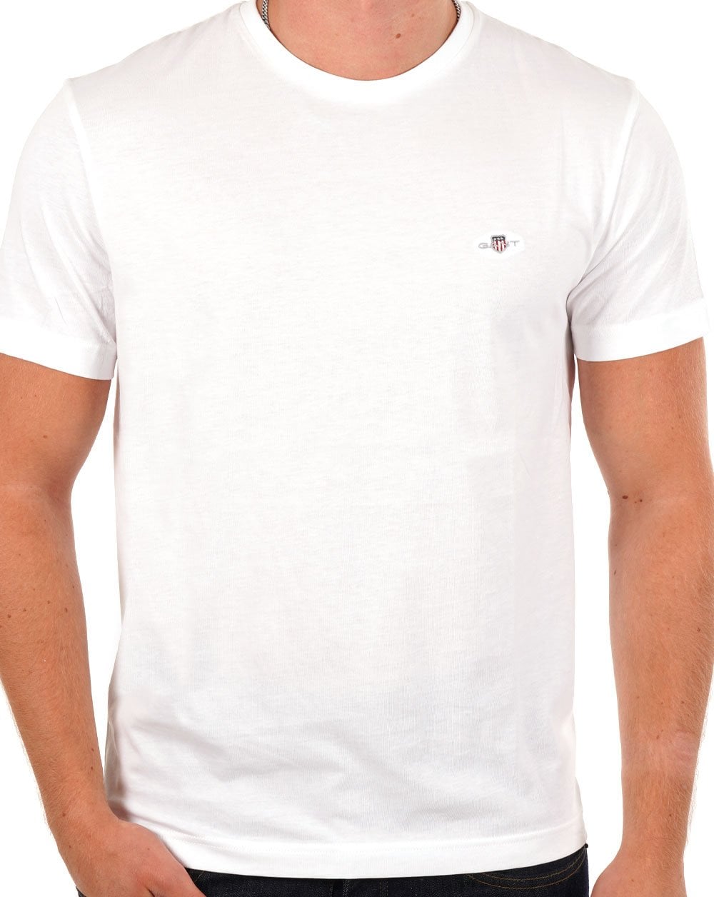Gant Shield Crew T-Shirt Weiß
