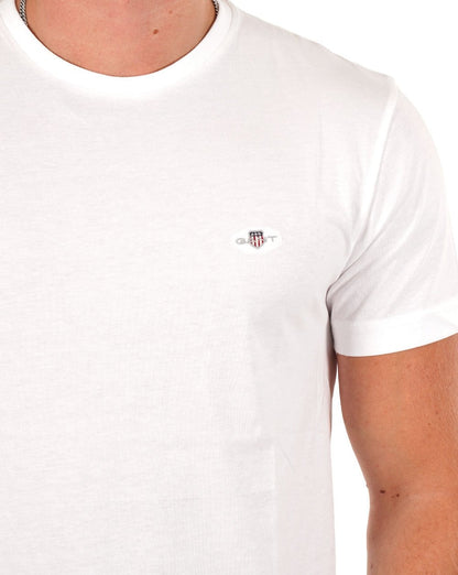 Gant Shield Crew T-Shirt Weiß