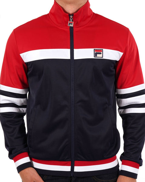 Fila Vintage Vila Business Track Top Navy Red White