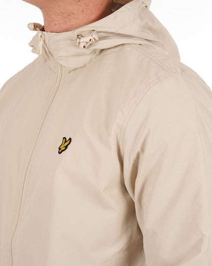 Lyle &amp; Scott – Durchgehende Kapuzenjacke mit Reißverschluss in Stein