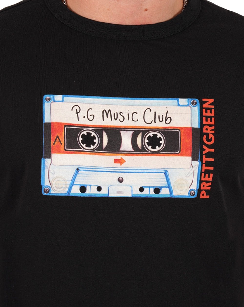 Pretty Green Kassetten-T-Shirt Schwarz