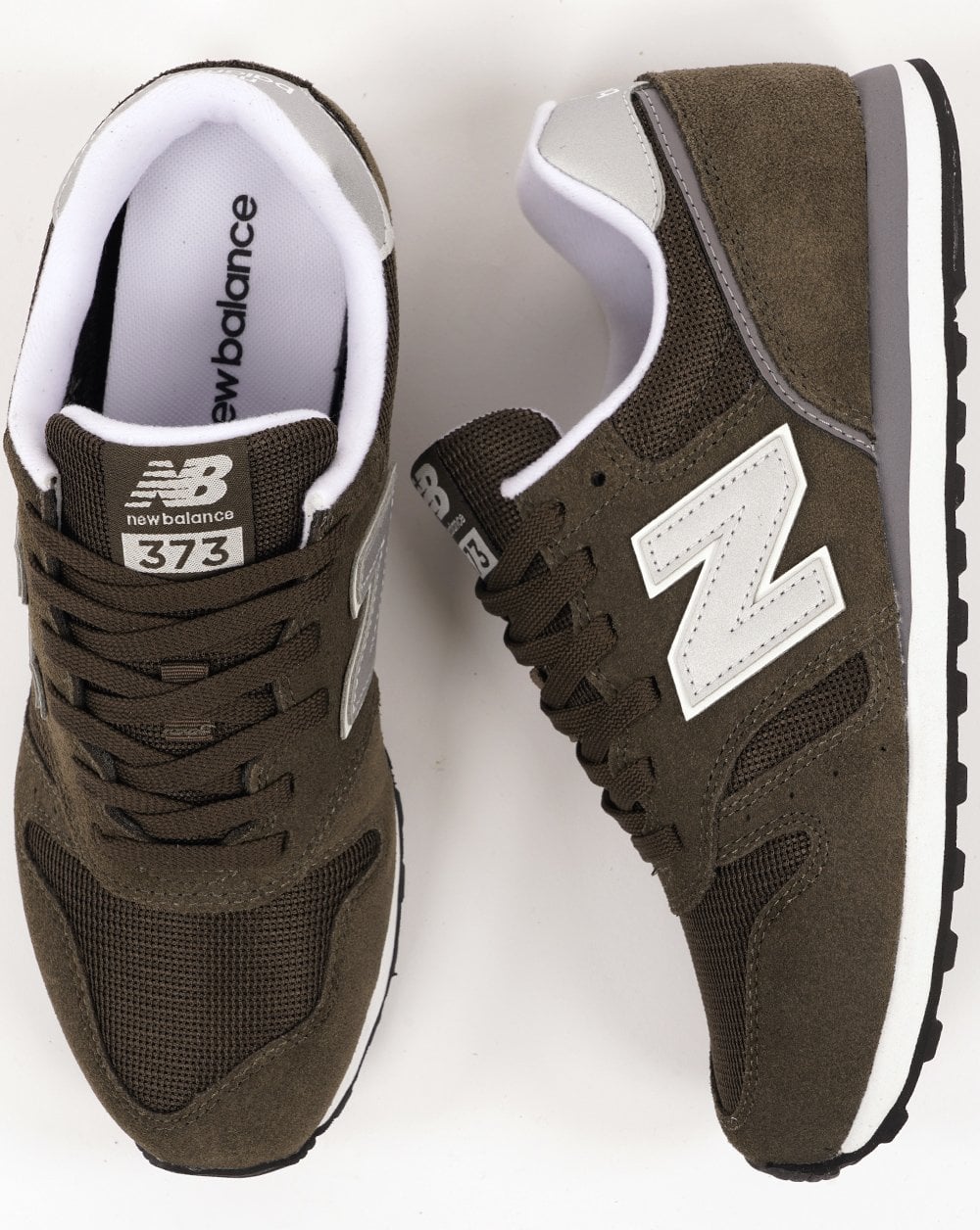 New Balance 373 Trainer Dunkelkhaki/Silber