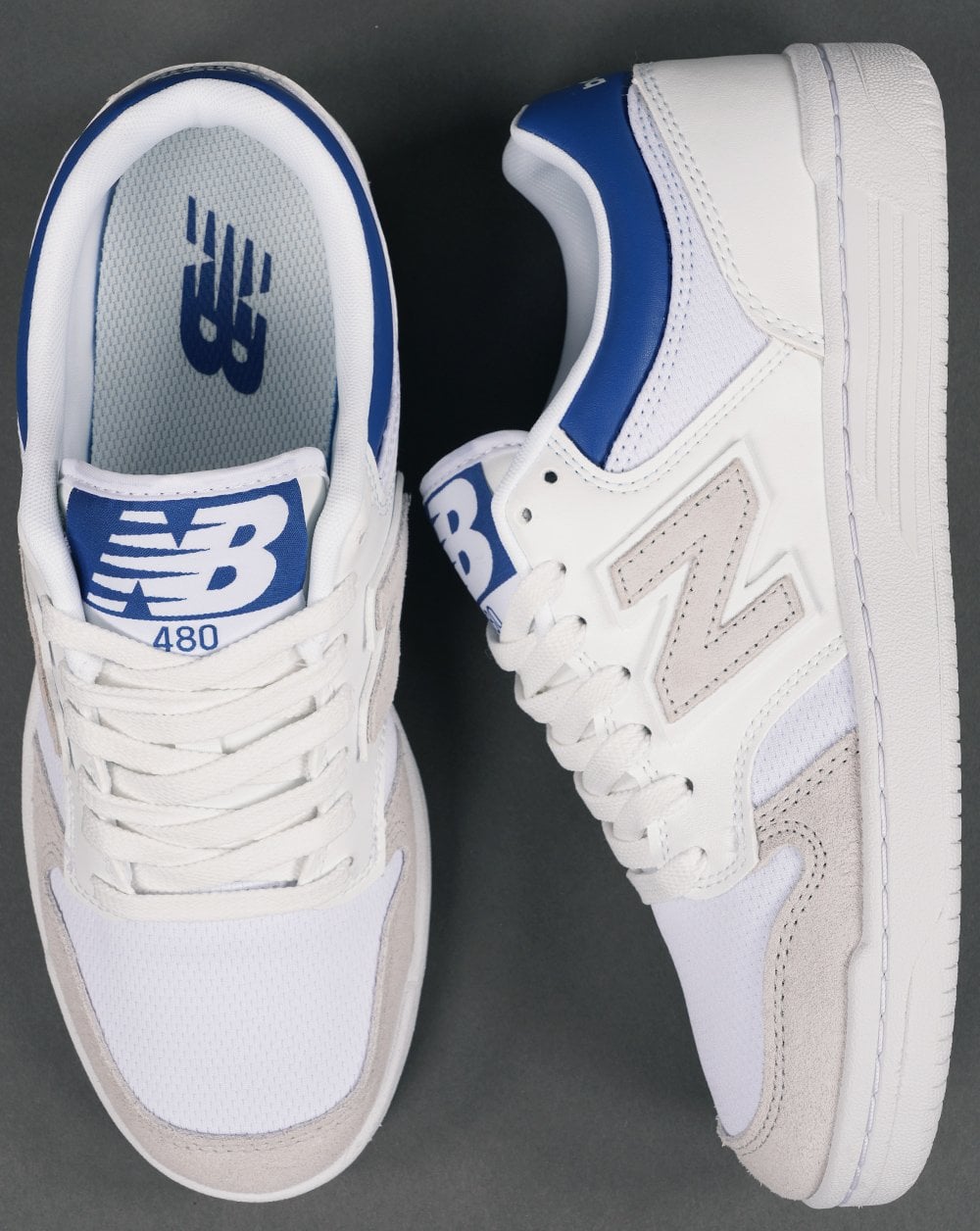 New Balance 480 Trainer Weiß/Grau/Blau