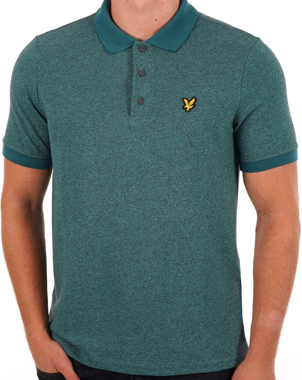 Lyle &amp; Scott – Marl Poloshirt in Alpenhimmel
