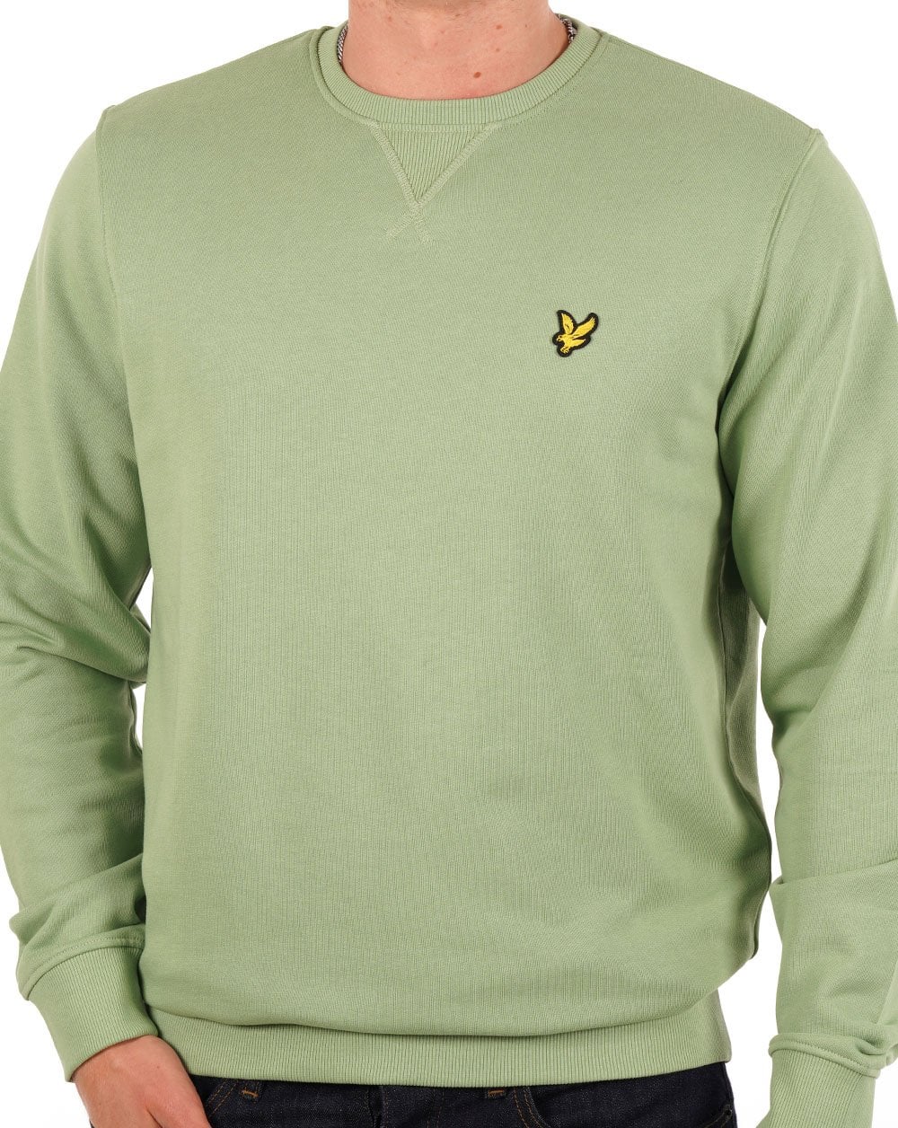 Lyle &amp; Scott Sweatshirt mit Rundhalsausschnitt, Grün