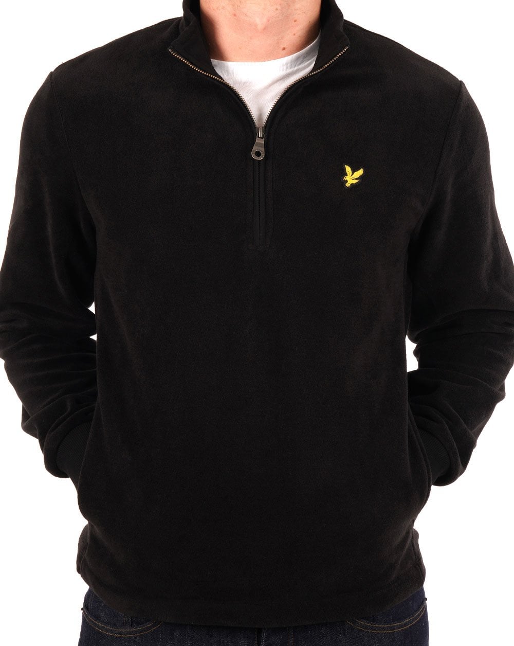 Lyle &amp; Scott Fleece-Viertelreißverschluss Schwarz