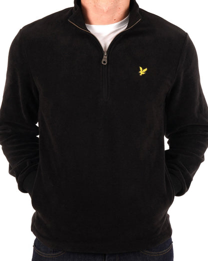 Lyle &amp; Scott Fleece-Viertelreißverschluss Schwarz