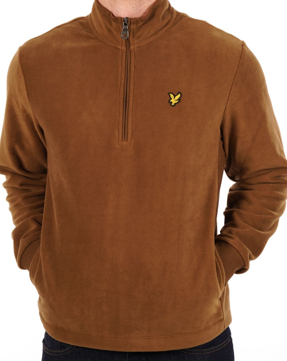 Lyle &amp; Scott Fleece-Viertelreißverschluss – Kamelbronze