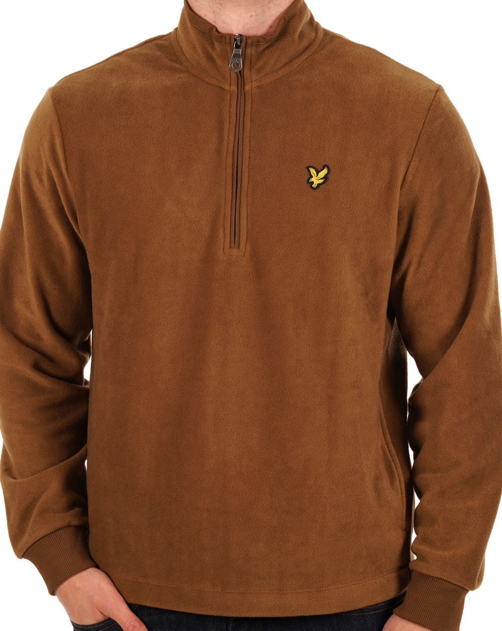 Lyle &amp; Scott Fleece-Viertelreißverschluss – Kamelbronze