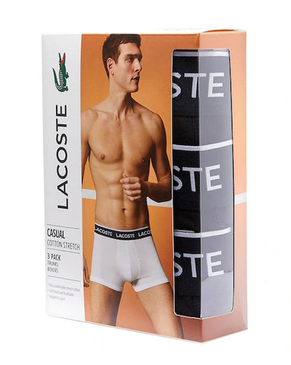 Lacoste – Dreierpack Boxershorts in Schwarz