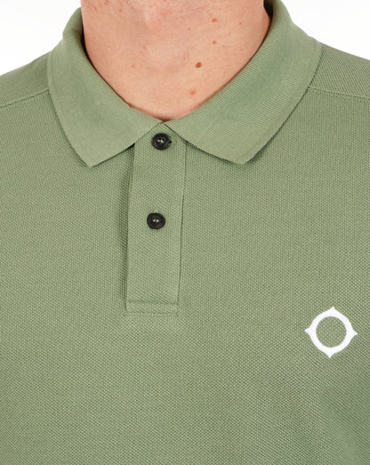 Ma.strum Langarm-Piqué-Poloshirt, Waldgrün