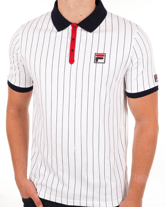 Fila Vintage Mk1 Pro Twin Badges Polo Weiß