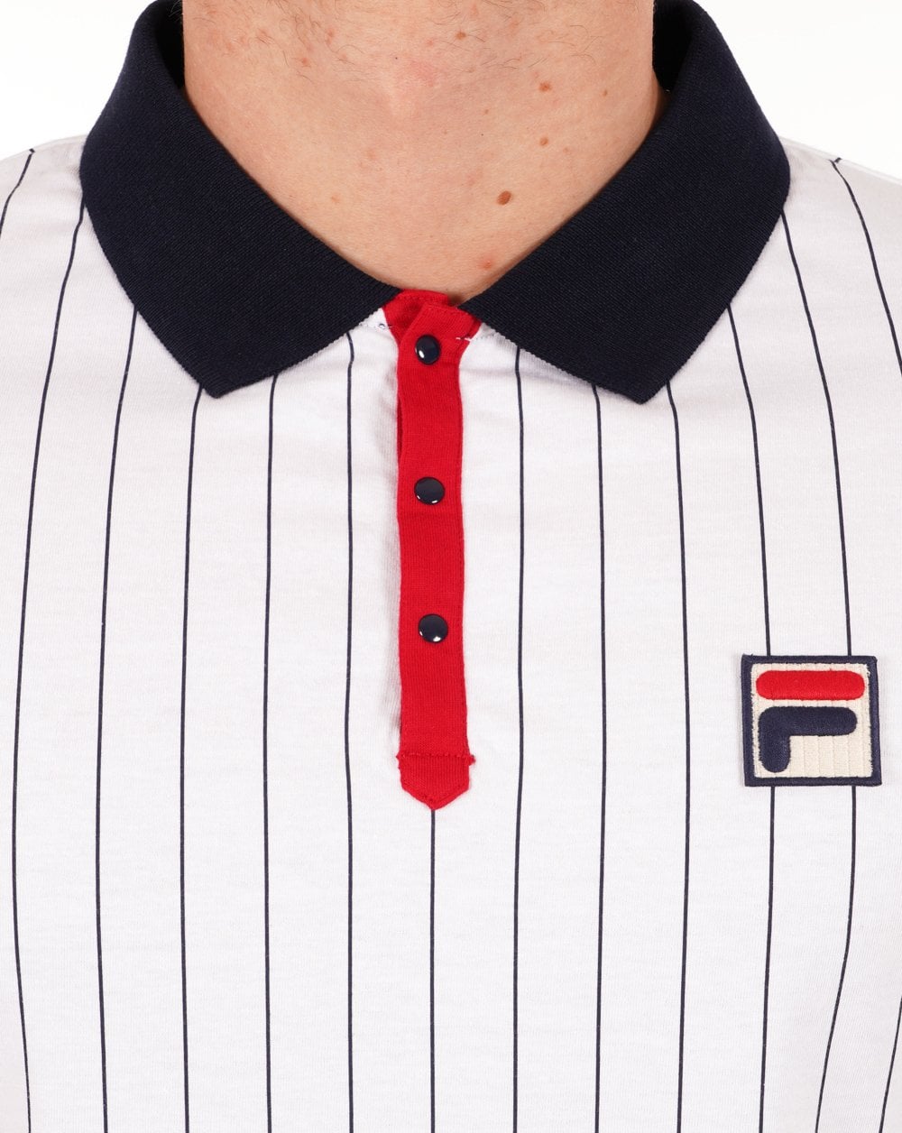 Fila Vintage Mk1 Pro Twin Badges Polo Weiß