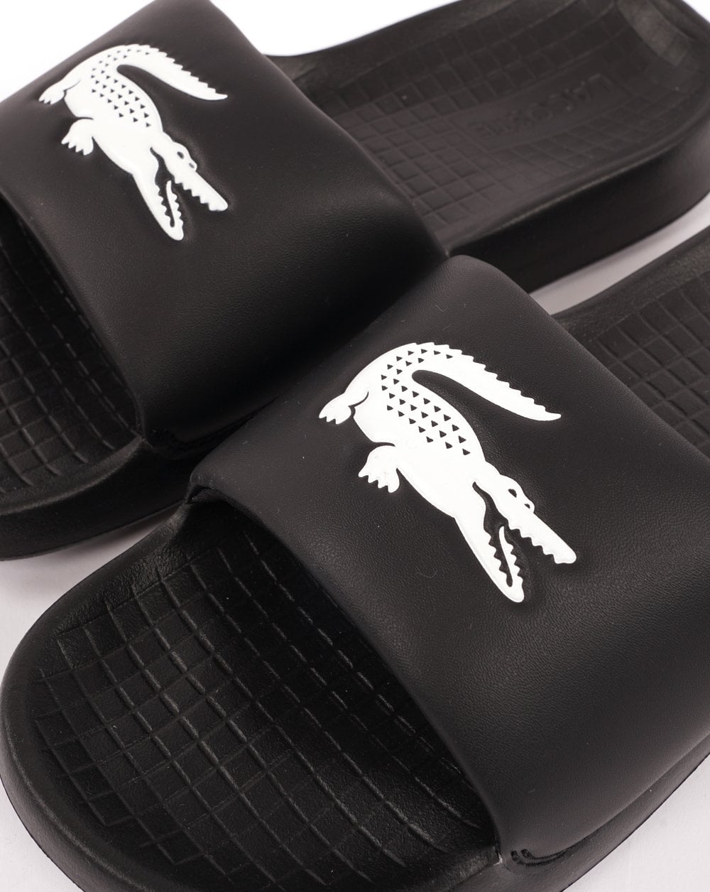 Lacoste Croco Slide Schwarz/Weiß