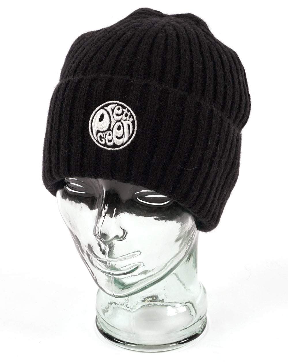 Pretty Green Wimpel Strickmütze Schwarz
