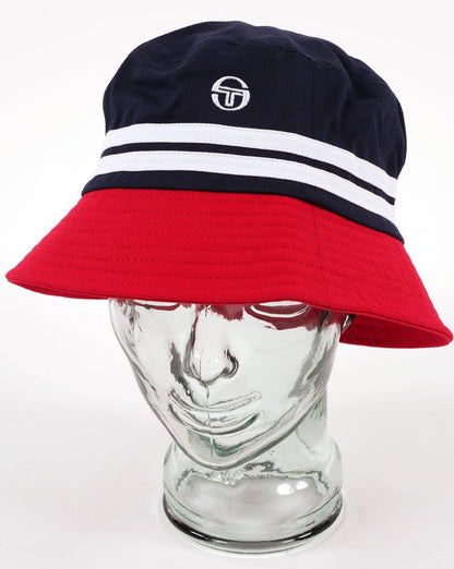 Sergio Tacchini Stonewoods Fischerhut Marineblau/Rot/Weiß