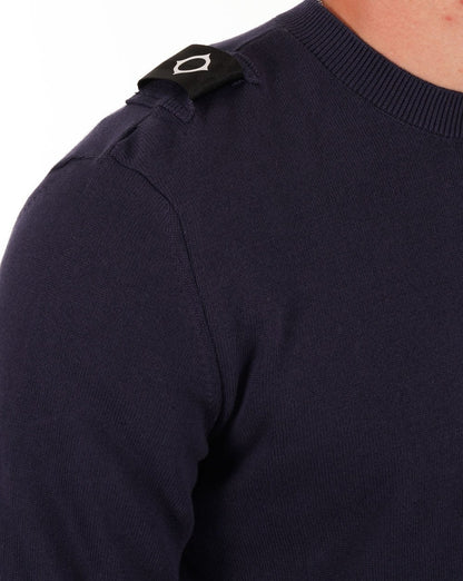 Ma.strum Rundhalspullover, Tintenblau