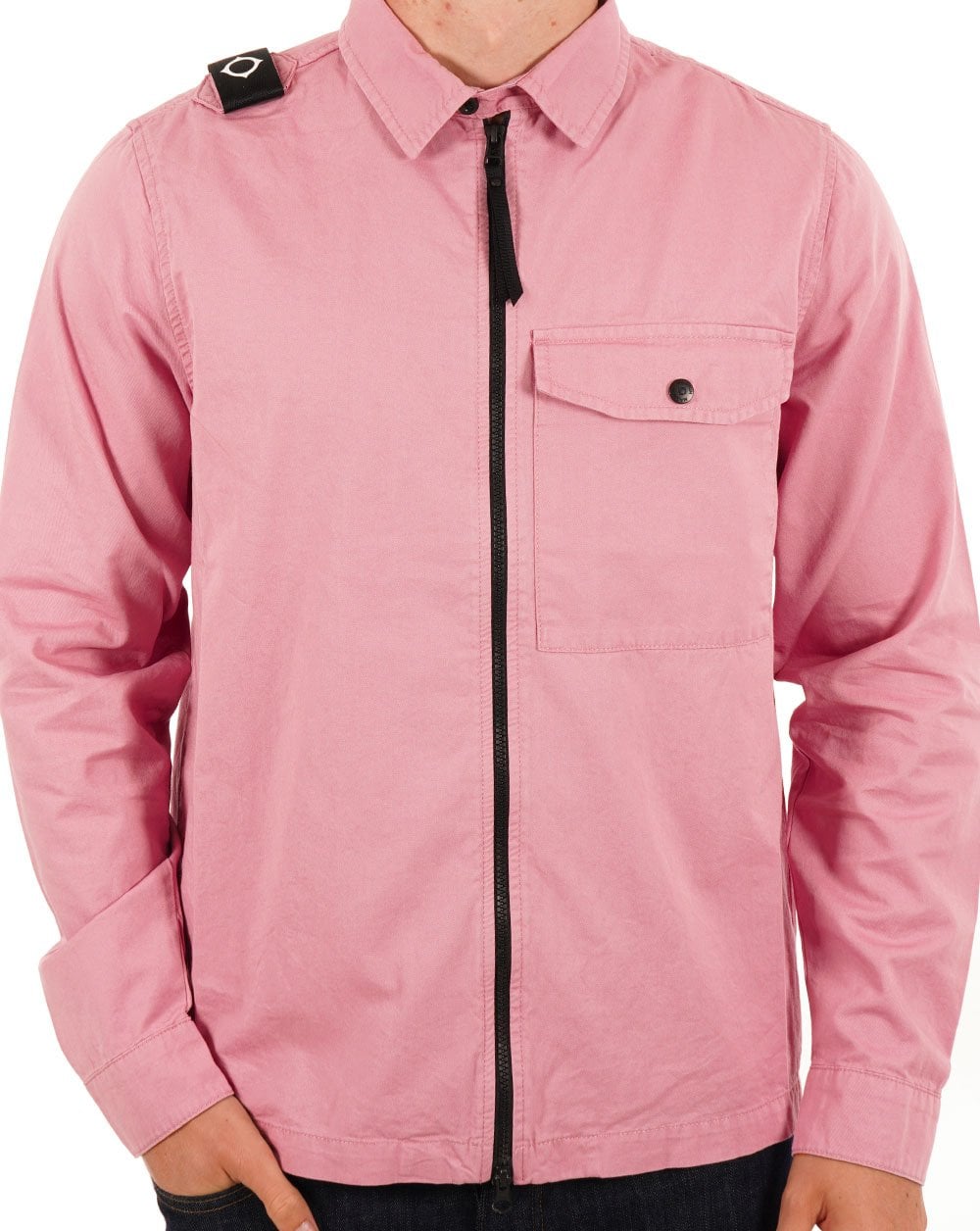 Ma.strum Pd Full Zip Overshirt Dunkelrosa