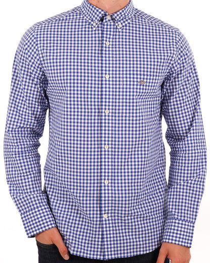 Gant Popeline-Hemd mit Vichy-Karomuster, Collegeblau