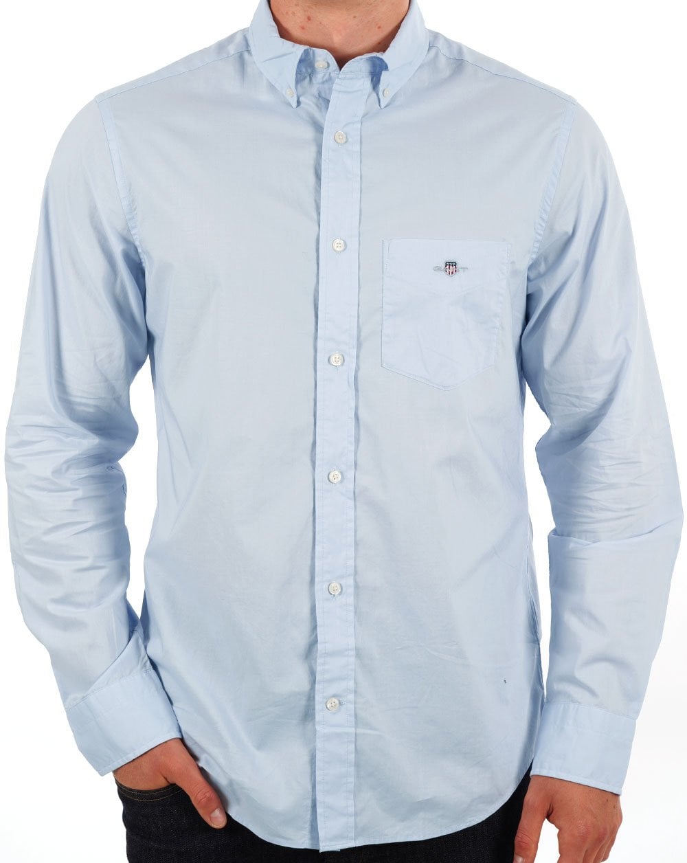 Gant Popeline-Hemd Hellblau