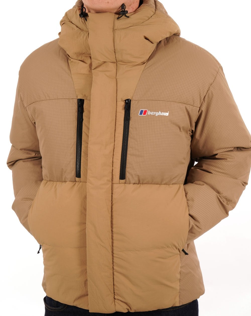 Berghaus Sabber Daunenjacke mit Kapuze Sand