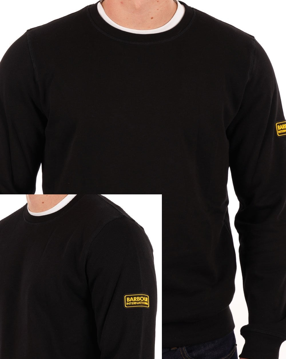 Barbour International Racer Badge Sweatshirt Schwarz