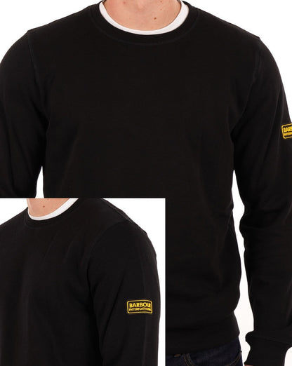 Barbour International Racer Badge Sweatshirt Schwarz