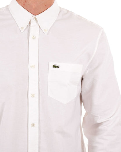 Lacoste Langarmhemd Weiß