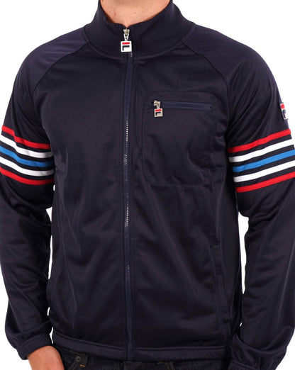 Fila Vintage 5-Streifen-Trainingsoberteil, Marineblau/mehrfarbig
