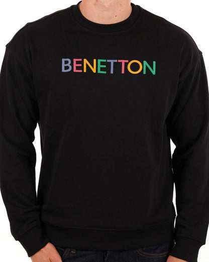 Benetton Logo Sweatshirt Schwarz