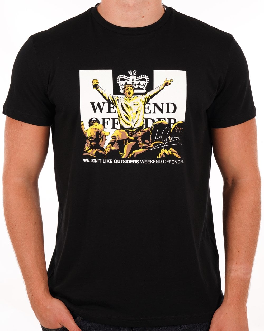 Weekend Offender Leo Gregory T-Shirt Schwarz