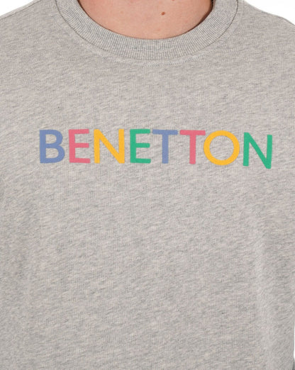 Benetton Logo Sweatshirt Grau