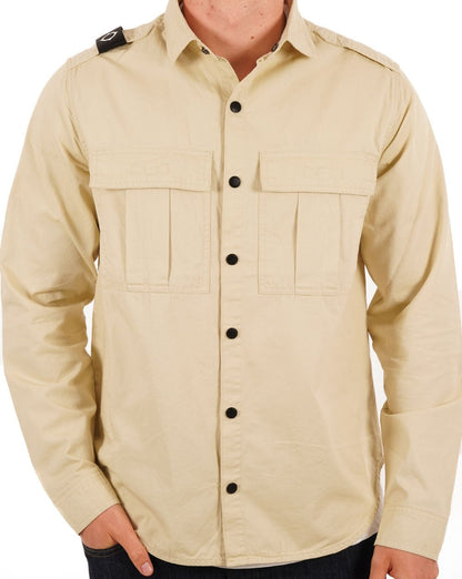 Ma.strum Pd Patch Pocket Parade Überhemd Sand