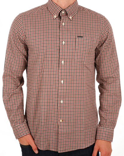 Barbour – Kariertes Hemd in Ecru