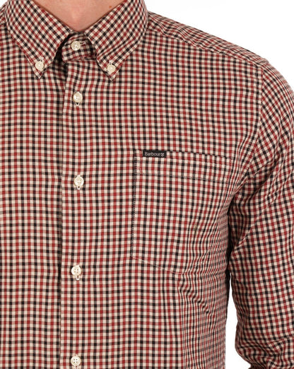 Barbour – Kariertes Hemd in Ecru