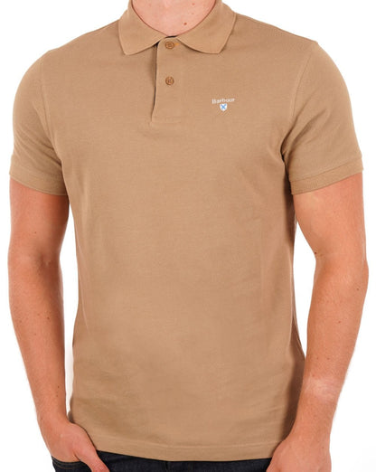 Barbour Tartan-Piqué-Poloshirt in Militärbraun