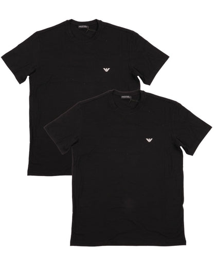 Emporio Armani 2er-Pack T-Shirts Schwarz/Schwarz