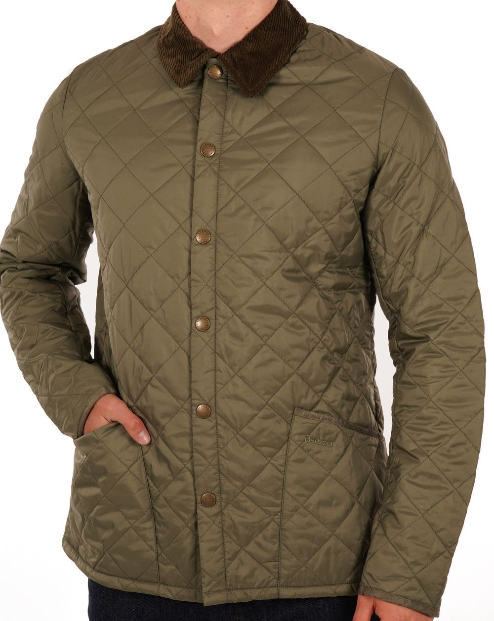 Barbour Heritage Classic Steppjacke Helles Moos