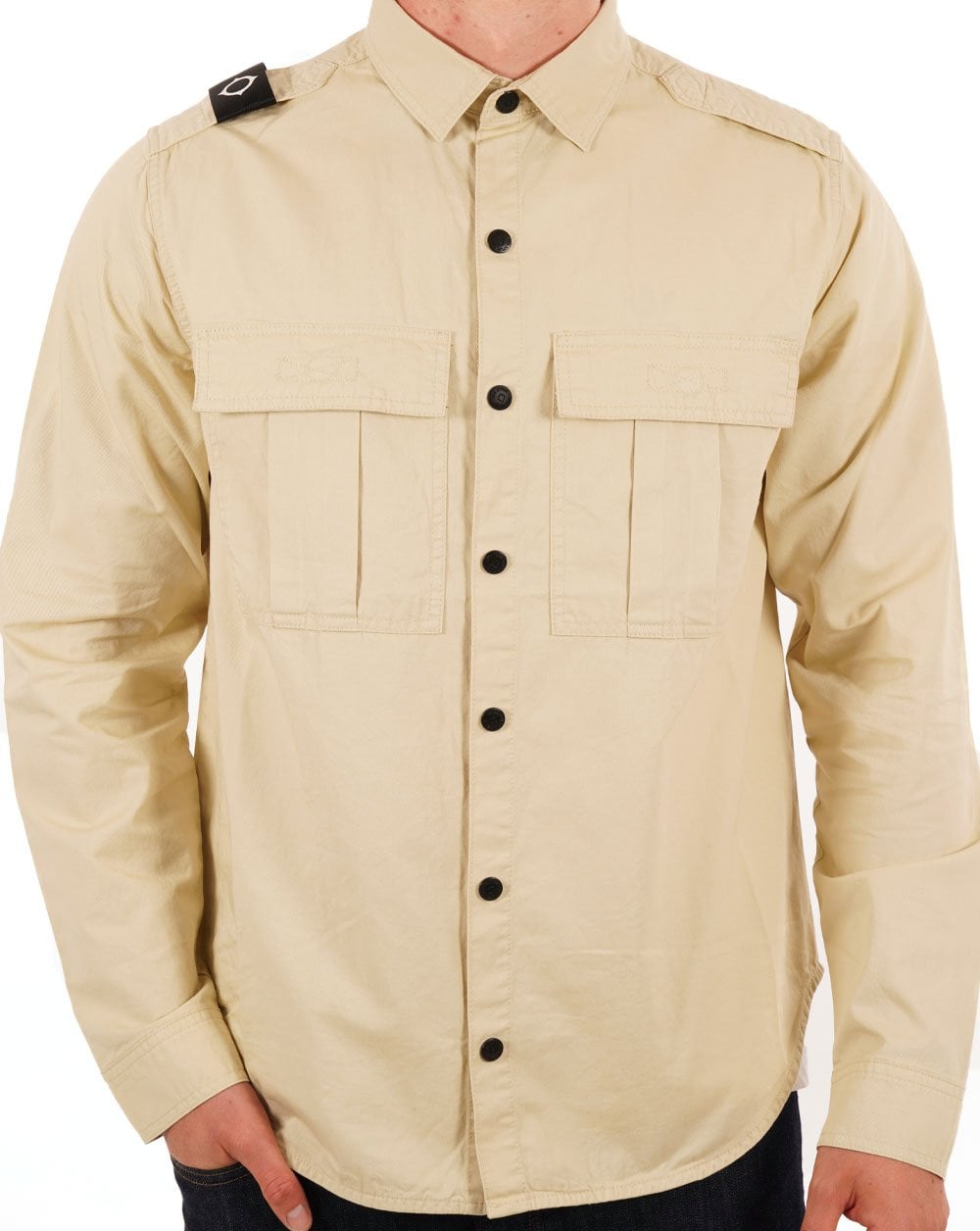 Ma.strum Pd Patch Pocket Parade Überhemd Sand