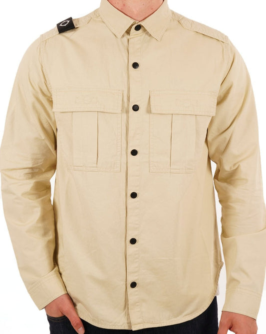 Ma.Strum Ma.strum Pd Patch Pocket Parade Überhemd Sand