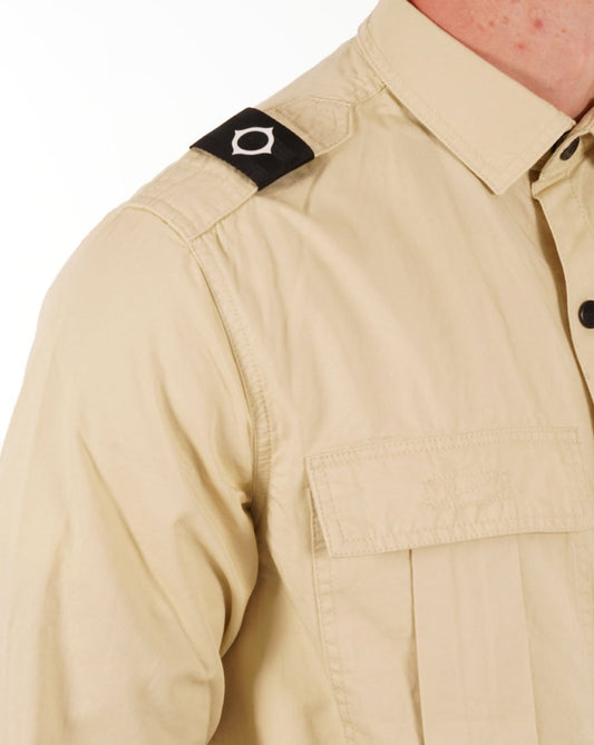Ma.Strum Ma.strum Pd Patch Pocket Parade Überhemd Sand